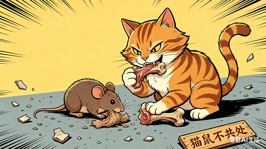 七律·咏猫漫画配图构思